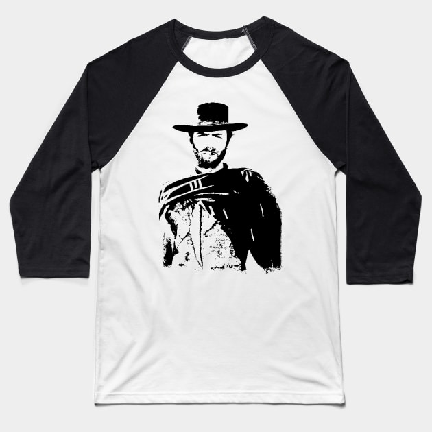 Blondie - Clint Eastwood Baseball T-Shirt by phatvo